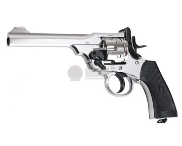 WinGun Webley MK VI Airsoft Revolver CO2 792 (Black Grip, 6mm Version) - Silver
