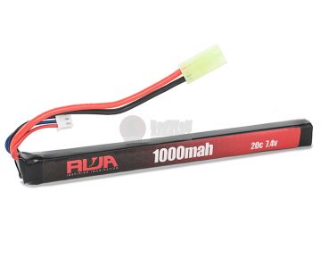 RWA Airsoft Lipo Battery 7.4v 1000mAh (20C) AK Stick Type (Small Tamiya)