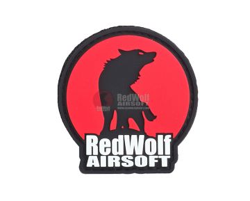 Redwolf Logo Hook and Loop PVC Patch (Red)