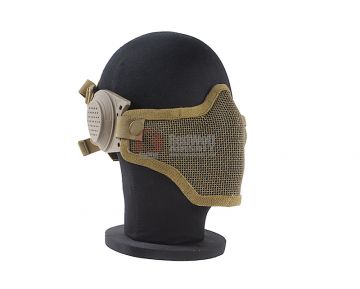 TMC Mesh Airsoft Mask with Ear Cover - Khaki
