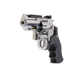 WinGun Airsoft Revolver CO2 708 (2.5 inch, Black Grip, 6mm Version) -  Silver | RedWolf