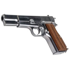 Browning Hi-Power モデルガン Marushin Browning Hi-Power Commercial Model Gun - Silver with Wood