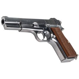 トイガン BROWNING HI-POWER MILITARY Heavy Weight Marushin Browning Hi-Power Canadian Model Gun - Silver with Wood