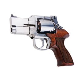 Marushin Mateba Gas Revolver 3 inch - Silver (Heavyweight Wood
