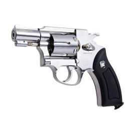 WinGun Airsoft Revolver CO2 733 (2 inch, Black Grip, 6mm Version) - Silver  | RedWolf