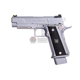 EMG SAI Hi Capa 4.3 GBB Airsoft Pistol - Silver (by AW Custom 