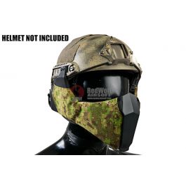 Fast SF Airsoft Tactical Helmet Set with Steel Mesh Mask and Visor and  Helmet Cover Integrated Full Face Protection Airsoft Gear