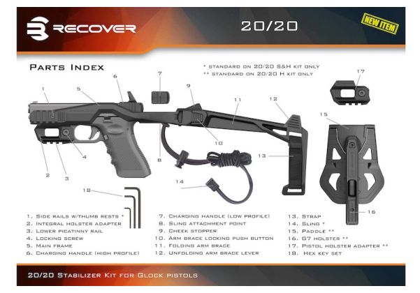 Recover Tactical 20/20 N Stabilizer Kit (Basic, Stock Version