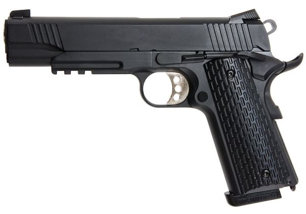 Army Armament R28 1911 Green Gas Airsoft Pistol - Black | RedWolf