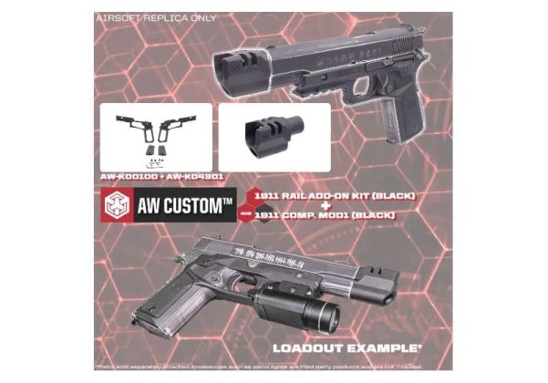 AW Custom 1911 Rail Add on Kit for AW NE Series / WE 1911 Series
