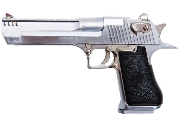 Blackcat Airsoft 1/2 Scale Mini Model Gun Desert Eagle (Shell Ejection) -  Silver with Black Grip
