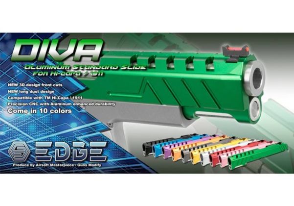 EDGE Tokyo Marui Hi Capa 5.1 Slide (Aluminum, Custom 'DIVA') - Red