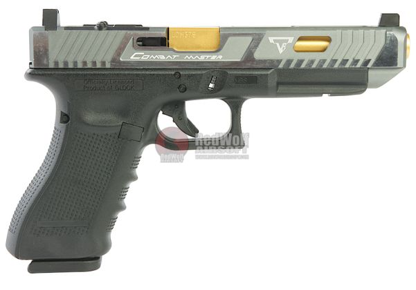 EMG TTI G34 Gen 4 GBB Pistol (G&P Custom) - Two Tone Slide with RMR Cut  (VFC Platform) - Silver | RedWolf