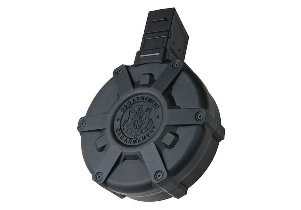 【新品】G&G PCC45 ドラムマガジン 1500R G&G PCC45 Drum Magazine (1500 rounds Airsoft Magazine, Black