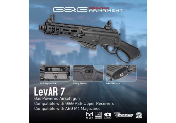 G&G LevAR 7 inch Gas Powered Lever Action Rifle | RedWolf
