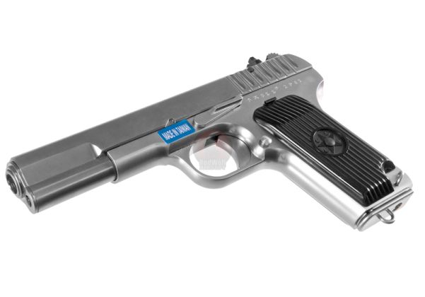 WE TT33 Green Gas Airsoft Pistol - Silver | RedWolf