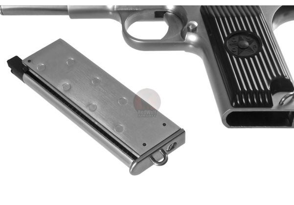 WE TT33 Green Gas Airsoft Pistol - Silver | RedWolf