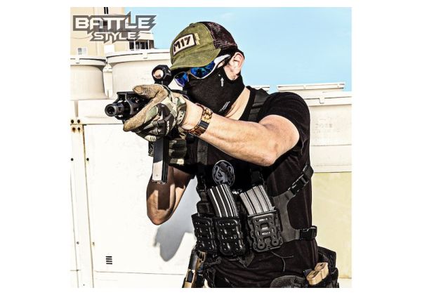 Laylax (Battle Style) AeroFlex Face Guard - Black (Size S-M