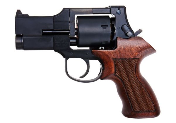 Marushin Mateba Gas Revolver 3 inch - Matt Black (Heavyweight Wood