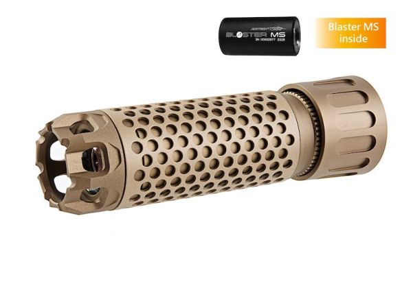 ACETECH Predator MKIII Tracer Suppressor Unit (M14CCW) w/ Blaster MS inside  (Flame Effect) - Tan | RedWolf