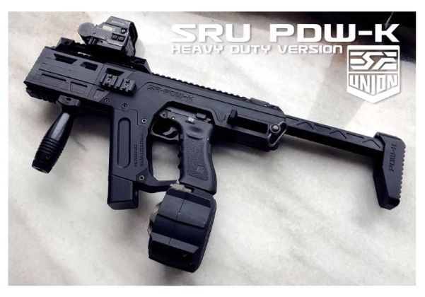 SRU PDW-K Carbine Kit Extended Handguard (Black) | RedWolf