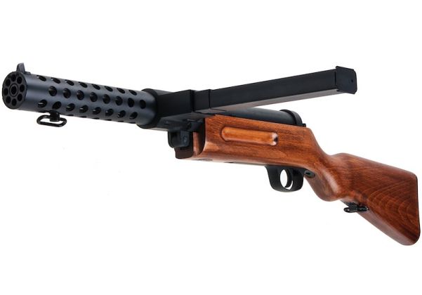 Snow Wolf Metal Bergmann MP-18 SMG Airsoft AEG - Real Wood (SW-021 