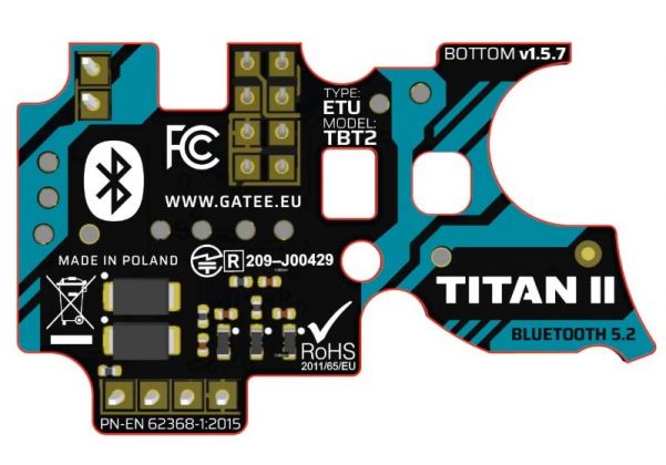 GATE TITAN II Bluetooth for Ver.2 Gearbox (AEG Rear Wired) | RedWolf