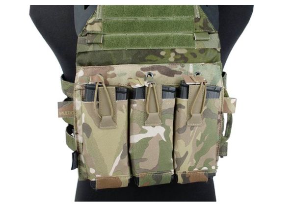 Pannello Frontale Tattico Molle Tri Pouch – Staccabile Per Gilet JPC2.0 E AVS, Compatibile Airsoft E Softair - 3