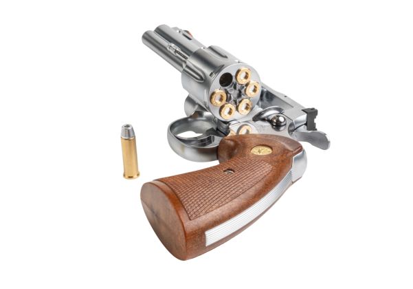 Tanaka Colt Python 6inch R-model Stainless Finish Model Gun | RedWolf