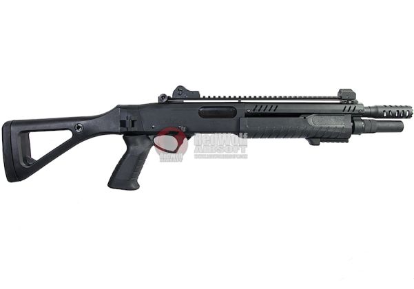 VFC FABARM STF 12 Compact 11 inch Gas Airsoft Shotgun - Black | RedWolf