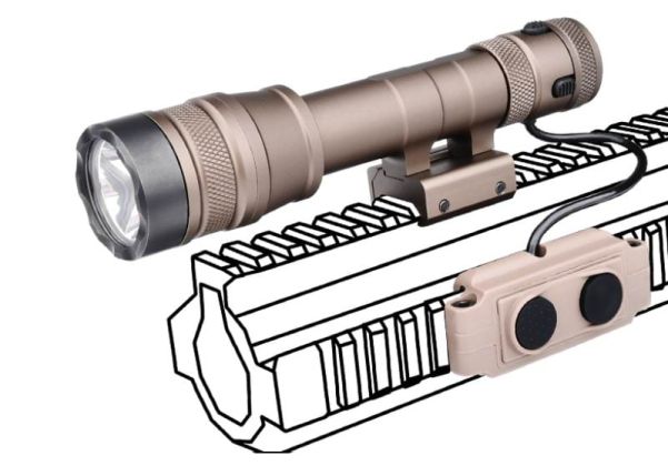 WADSN CD Style RE Airsoft Flashlight with Switch (Black
