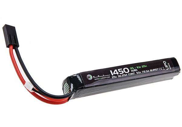 thumbnail image 2 of Boslipo 11.1V 1100mAh 25C Lipo Battery For Airsoft - 3S Battery With Mini Tamiya Connector | High Capacity AEG Power 2 of 11
