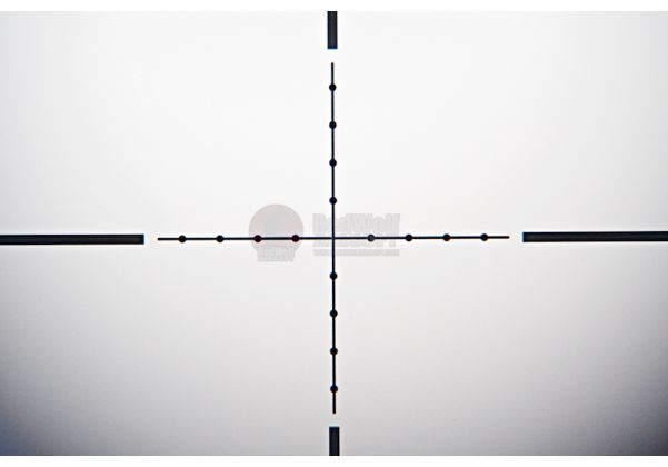 red rifle scope crosshairs
