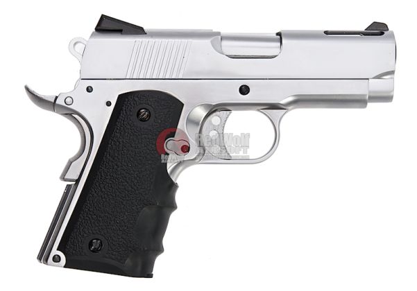 AW Custom NE10 1911 Officer Size GBB Airsoft Pistol - Silver | RedWolf
