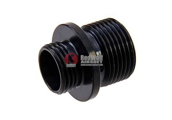 SLONG AIRSOFT Silencieux 14mm CCW Short APERTURE + adaptateur 11mm