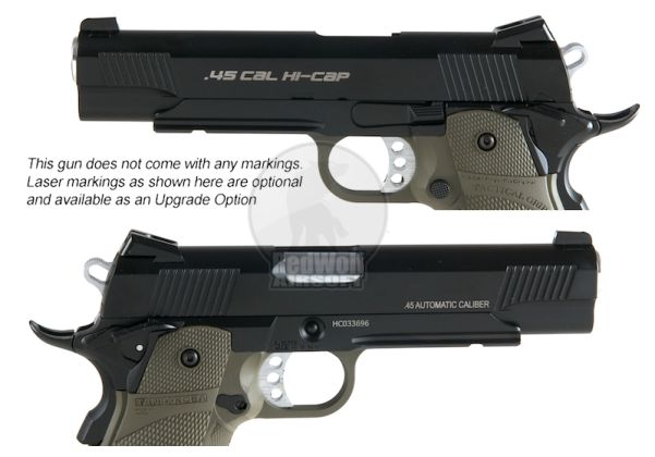 KJ Works Hi Capa GBB Airsoft Pistol (KP-08) | RedWolf