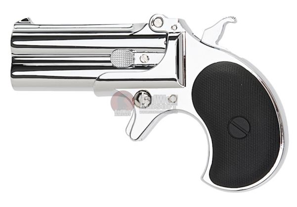 MAXTACT Derringer Full Metal 6mm Green Gas Airsoft Pistol - Silver