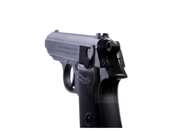 Maruzen PPK/S Walther Green Gas Airsoft Pistol - Black Metal