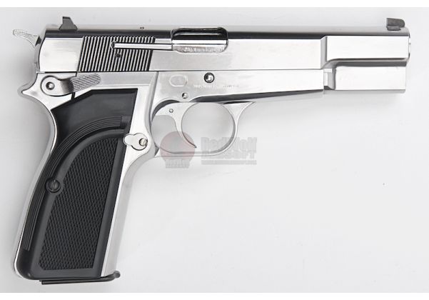 Tanaka Browning Hi-Power MK III Stainless GBB Airsoft Pistol | RedWolf