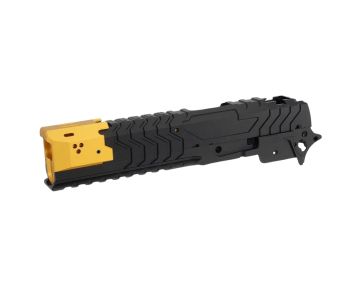 5KU Tokyo Marui Hi Capa GBB Aluminum Slide & Frame Set (Matrix Type Interchangeable Comp) - Black / Gold 1