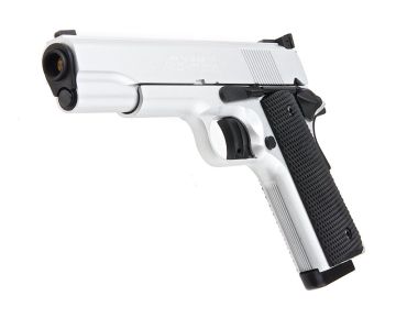 ARMY ARMAMENT R29 MK IV COLD CUP NATIONAL MATCH GREEN GAS AIRSOFT PISTOL - SILVER