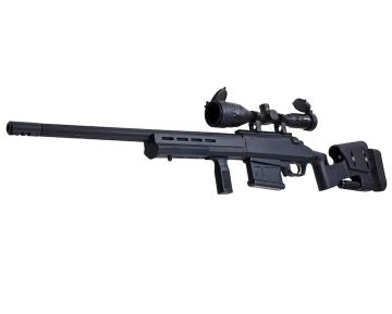 BONEYARD ARES Amoeba STRIKER AS01 Airsoft Sniper Rifle - Black (Spring Power)