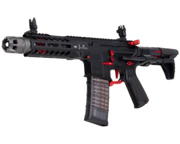 EMG Strike Industries AR Strike Oppressor PDW GBB Airsoft M4 Rifle (CYMA CGS System) - 7 inch BK / RD 1