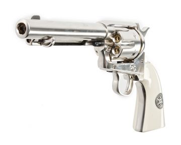 Umarex Revolver SAA .45 CO2 Metal (6mm, Nickel Pearl) - Cowboy Police Version (by WinGun)