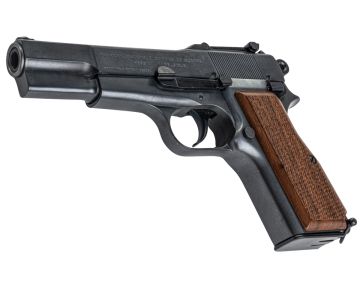 Marushin Browning Hi-Power Military Model Gun - Excellent Heavy Weight with Wood Grip