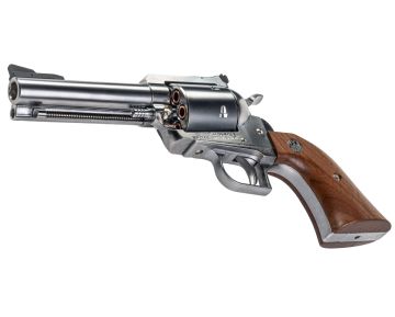 Marushin Super Blackhawk Gas Revolver (4.62inch, Wood Grip X Cartridge Series) - Silver