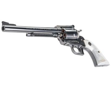 Marushin Super Blackhawk Gas Revolver (7.5inch, White Pearl Grip, X Cartridge Series) - Silver