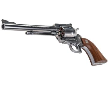 Marushin Super Blackhawk Gas Revolver (7.5inch, Wood Grip X Cartridge Series) - Silver