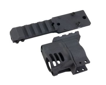 Revanchist Airsoft ARES S&W 686 2inch Revolver 3D Print RMR Optic Mount w/ Compensator Set - BK