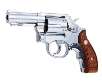 Tanaka S&W M65 .357 Magnum 3 inch Stainless Finish Version. 3 Model Gun (w/ Grip Adatper Silver)